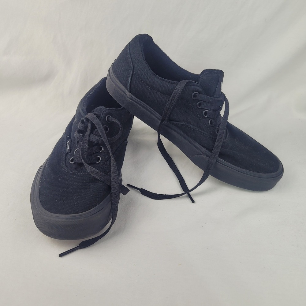 Vans Atwood Low Triple Black Canvas Skate Shoes Mens 7.5